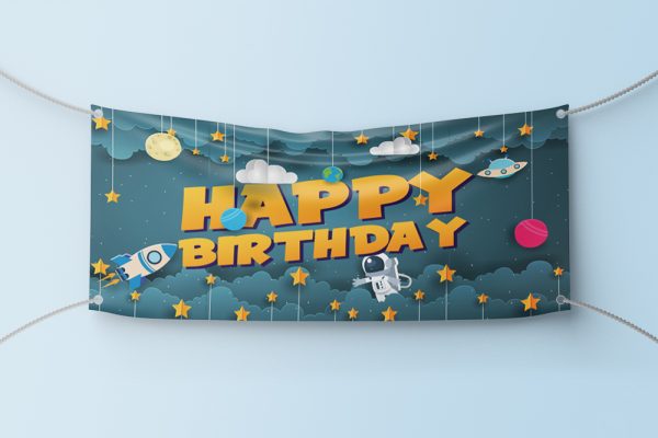 Space Birthday Banner